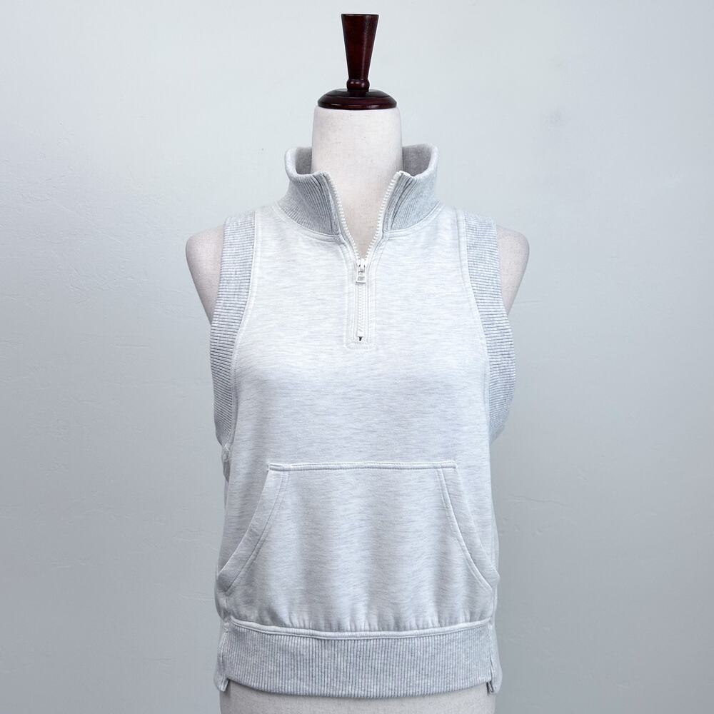 Anthropologie Daily Pratice Sleeveless Minimalist Sporty Quarter-Zip Vest SMALL